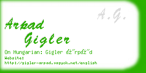 arpad gigler business card